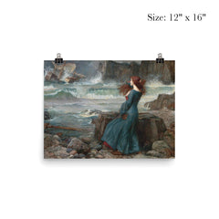 Miranda from The Tempest by John William Waterhouse, 1916 poster 3