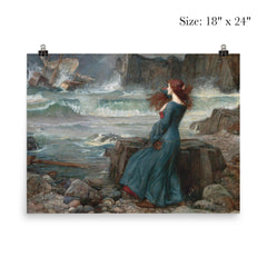 Miranda from The Tempest by John William Waterhouse, 1916 poster 5