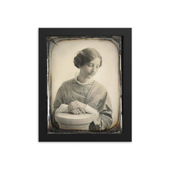 Miss Hodges of Salem, Massachusetts, Circa 1850 framed print on a plain backdrop in size 8"x10".