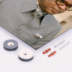 Mobutu Sese Seko metal print mockup