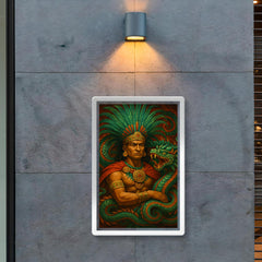 Moctezuma amid feathered serpent regalia poster 2