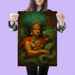 Moctezuma amid feathered serpent regalia poster 3