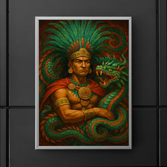 Moctezuma amid feathered serpent regalia poster 5