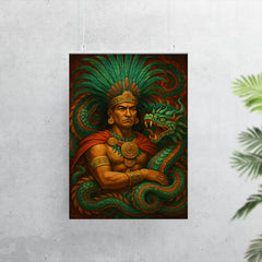 Moctezuma amid feathered serpent regalia poster 7