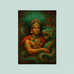 Moctezuma amid feathered serpent regalia poster 8