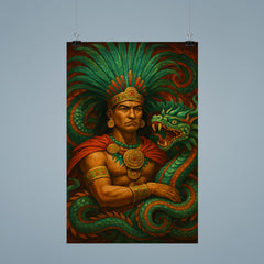 Moctezuma amid feathered serpent regalia poster 9