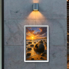 Moeraki Boulders New Zealand poster 2