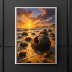 Moeraki Boulders New Zealand poster 5