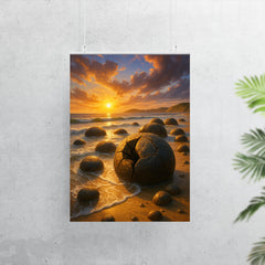 Moeraki Boulders New Zealand poster 7