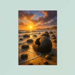 Moeraki Boulders New Zealand poster 8