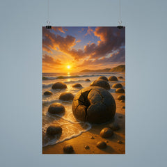 Moeraki Boulders New Zealand poster 9