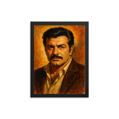 Mohammad Ali Fardin framed print on a plain backdrop in size 12"x16".