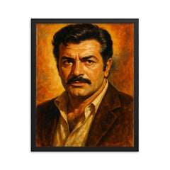 Mohammad Ali Fardin framed print on a plain backdrop in size 16"x20".