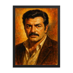 Mohammad Ali Fardin framed print on a plain backdrop in size 18"x24".