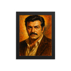 Mohammad Ali Fardin framed print on a plain backdrop in size 8"x10".