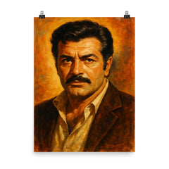 Mohammad Ali Fardin poster on a plain backdrop in size 8"x10".