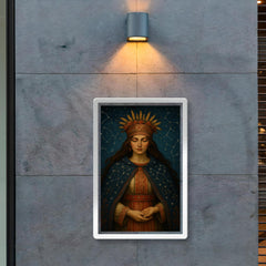 Mokosh Slavic goddess with embroidered constellations poster 2