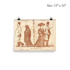 Molla Naseruddin Satirical Magazine Cover Depicting Elite Muslims' Dress in Home Countries vs. Western Europe, 1910s poster 3