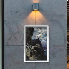 Monks Walk to the Mountain Monastery of Athos by Hermann Corrodi, 1905 poster 2