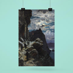 Monks Walk to the Mountain Monastery of Athos by Hermann Corrodi, 1905 poster 6