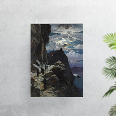 Monks Walk to the Mountain Monastery of Athos by Hermann Corrodi, 1905 poster 7