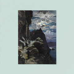 Monks Walk to the Mountain Monastery of Athos by Hermann Corrodi, 1905 poster 8