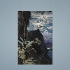 Monks Walk to the Mountain Monastery of Athos by Hermann Corrodi, 1905 poster 9