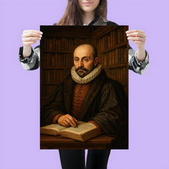 Montaigne tower library portrait poster 3