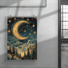 Moon and Stars - William Morris poster 4