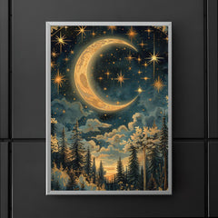 Moon and Stars - William Morris poster 5