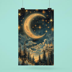 Moon and Stars - William Morris poster 6