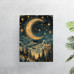 Moon and Stars - William Morris poster 7