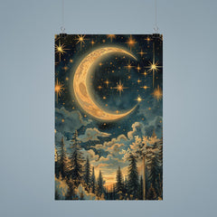 Moon and Stars - William Morris poster 9