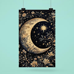 Moon and Stars by William Morris poster 6