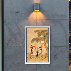 Moon Bunny of Immortality - Classic Minhwa Korean Mythology Folk Art poster 2