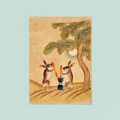 Moon Bunny of Immortality - Classic Minhwa Korean Mythology Folk Art poster 8