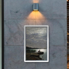 Moonlight Over Coastal Landscape by Oscar Torna, 1882 poster 2