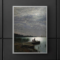 Moonlight Over Coastal Landscape by Oscar Torna, 1882 poster 5