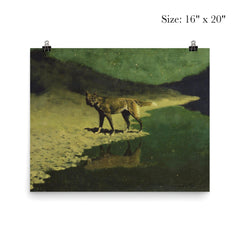 Moonlight Wolf by Frederic Remington poster 2