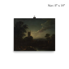 Moonlit Cathedral with River by Henry Pether poster 4