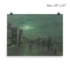 Moonlit Glasgow Docks by John Atkinson Grimshaw poster 5