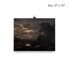 Moonlit Landscape with Bridge by Aert van der Neer, 1648 poster 4