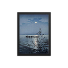 Moonlit Sea (Clouds) by Koho Shoda framed print on a plain backdrop in size 12"x16".