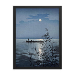 Moonlit Sea (Clouds) by Koho Shoda framed print on a plain backdrop in size 18"x24".