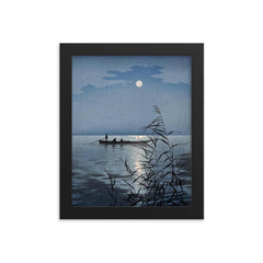 Moonlit Sea (Clouds) by Koho Shoda framed print on a plain backdrop in size 8"x10".