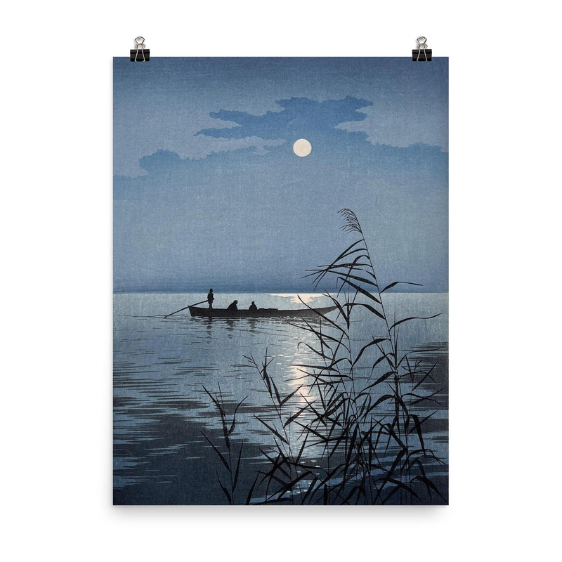 Moonlit Sea (Clouds) by Koho Shoda poster on a plain backdrop in size 8