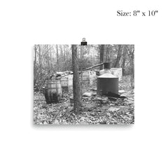 Moonshine still in the woods - A moonshiner's operation discovered by Prohibition Agents in the woods near Rosaryville, Maryland, 1931 poster 4