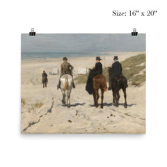 Morning Ride along the Beach by Anton Mauve, 1876 poster 2