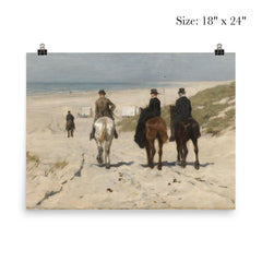 Morning Ride along the Beach by Anton Mauve, 1876 poster 5