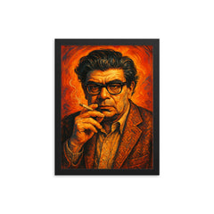 Morton Feldman framed print on a plain backdrop in size 12"x16".